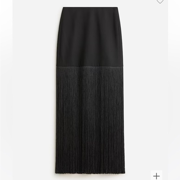 NWT J. Crew Collection Limited Edition Mini Fringe Trim Black Skirt Womens 4 - Picture 7 of 8